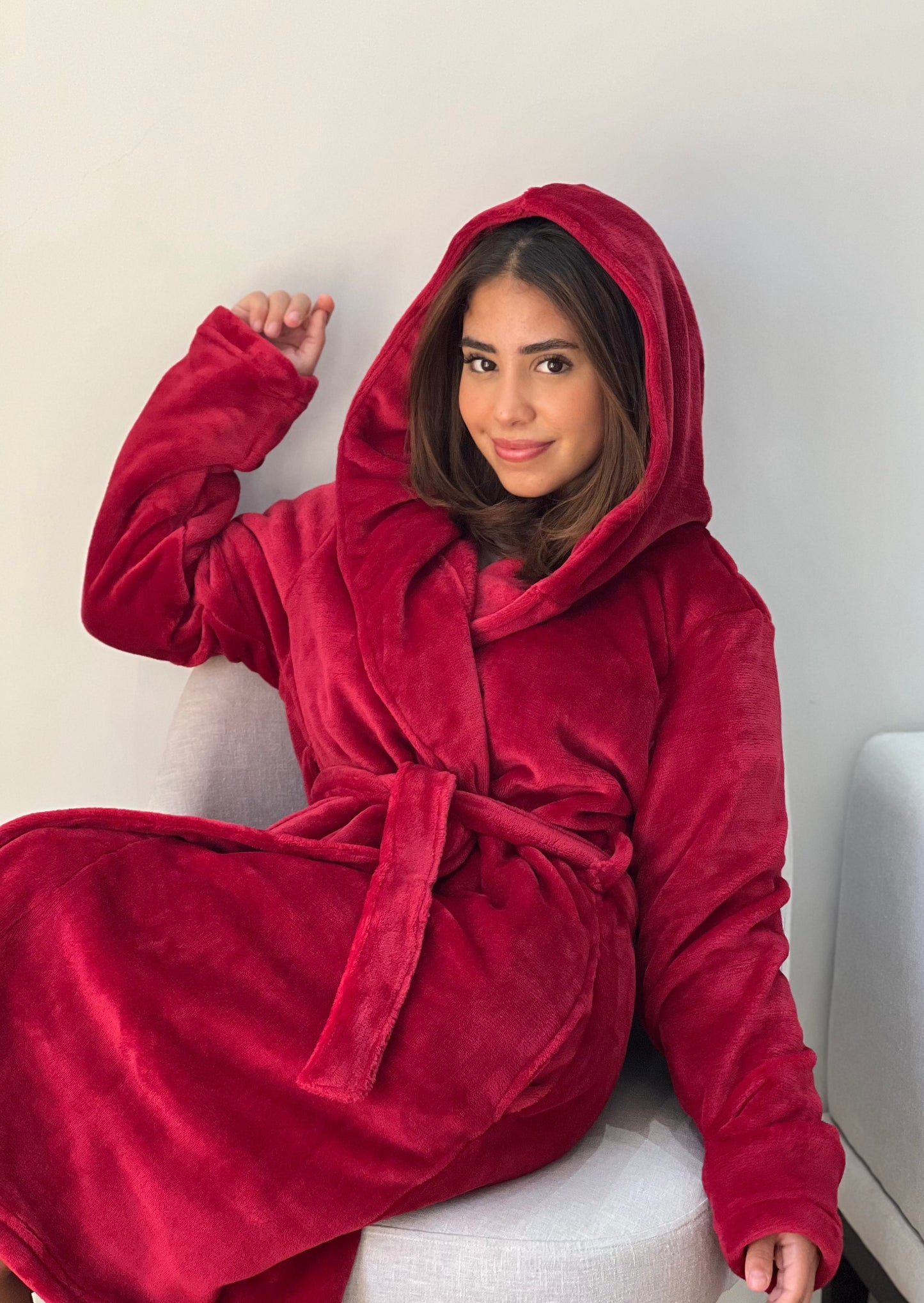 Maroon Cozy - Fur Robe