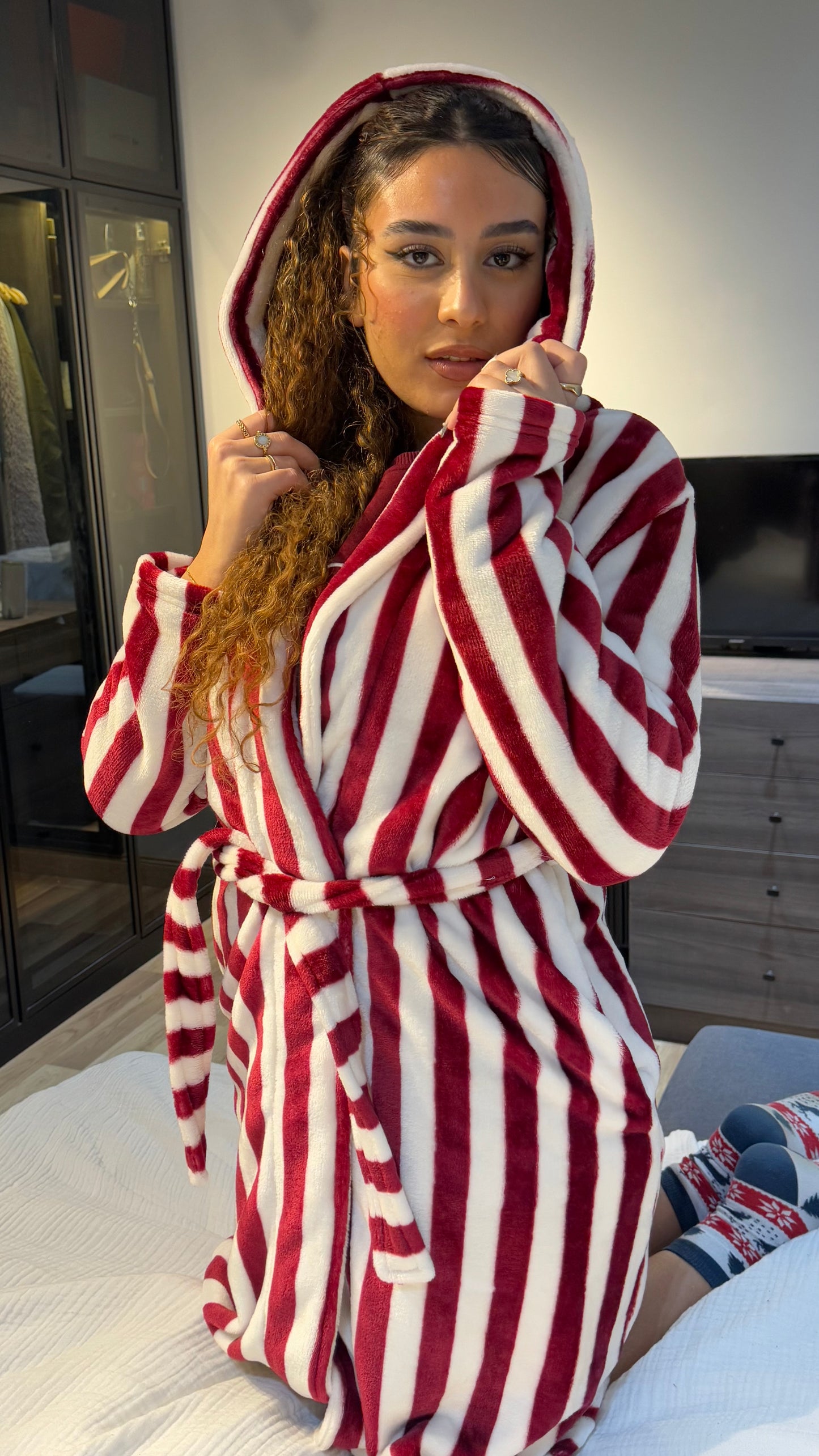Striped Cozy - Fur Robe