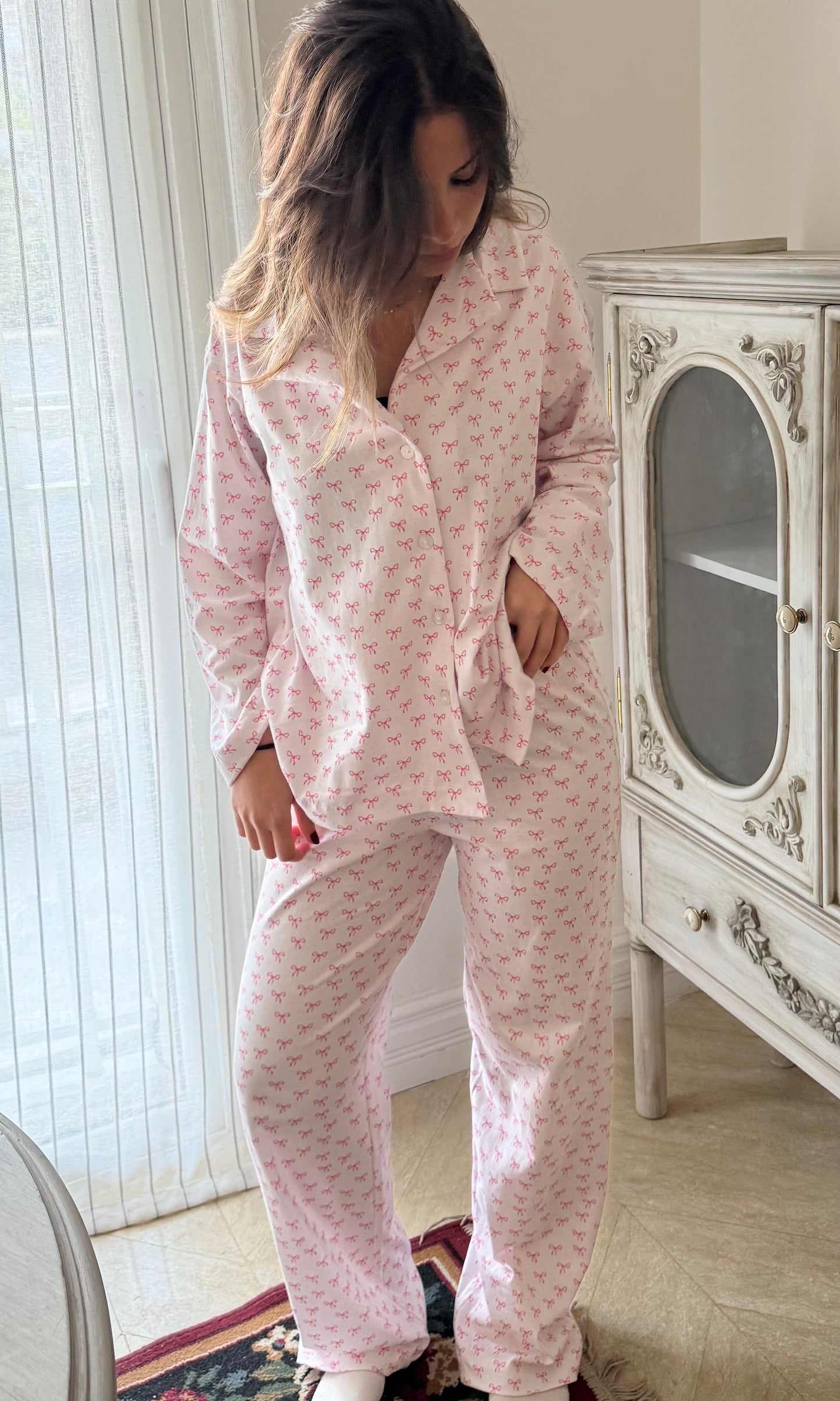 The Classic Long Sleeve PJ - Bows