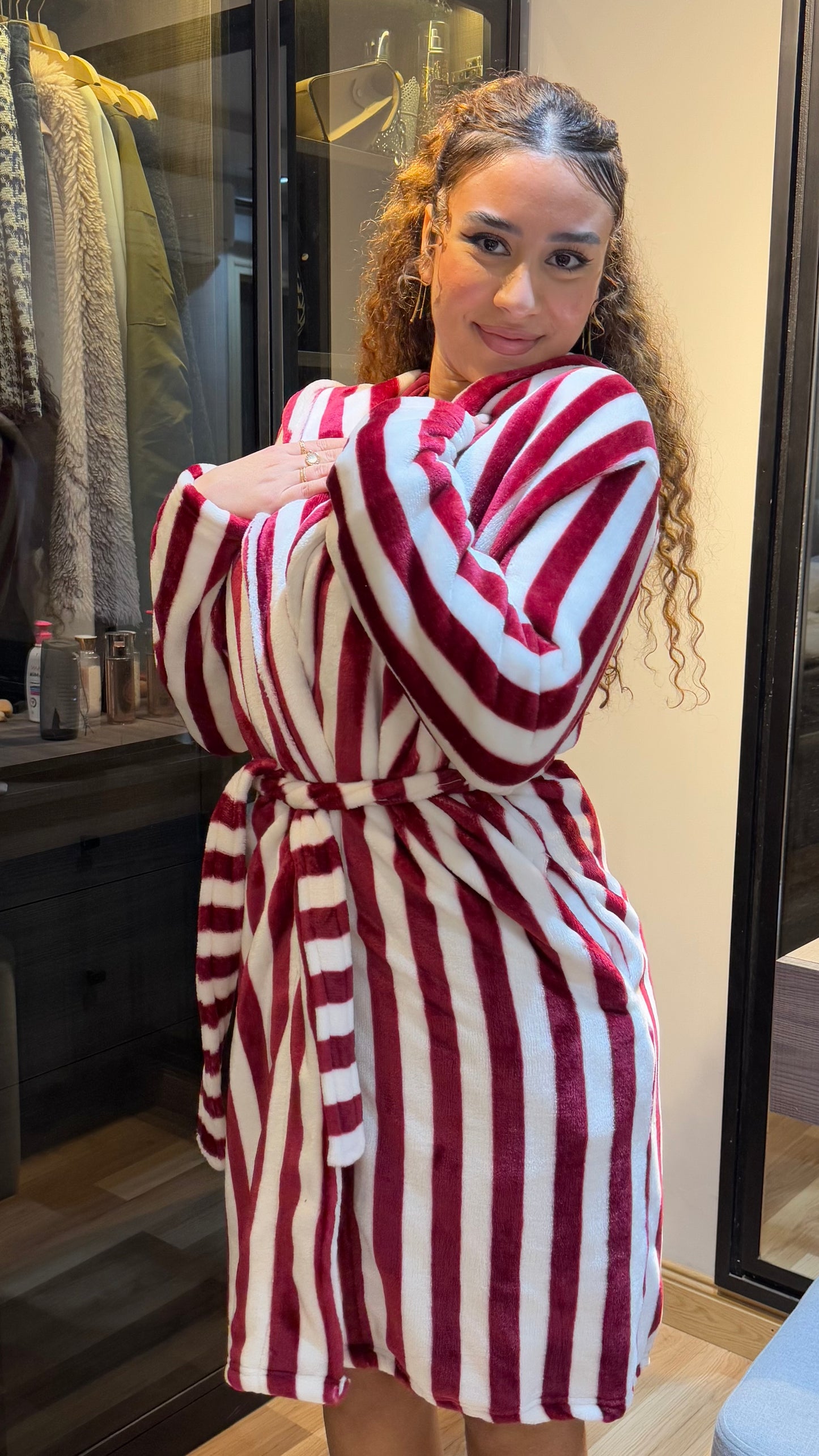 Striped Cozy - Fur Robe