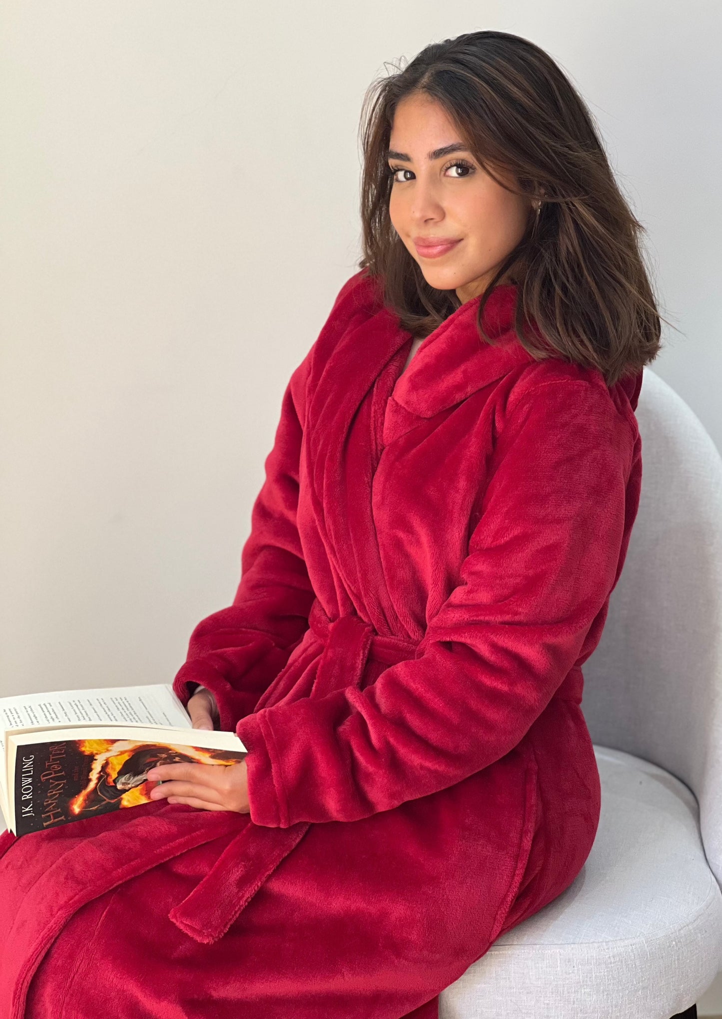Maroon Cozy - Fur Robe
