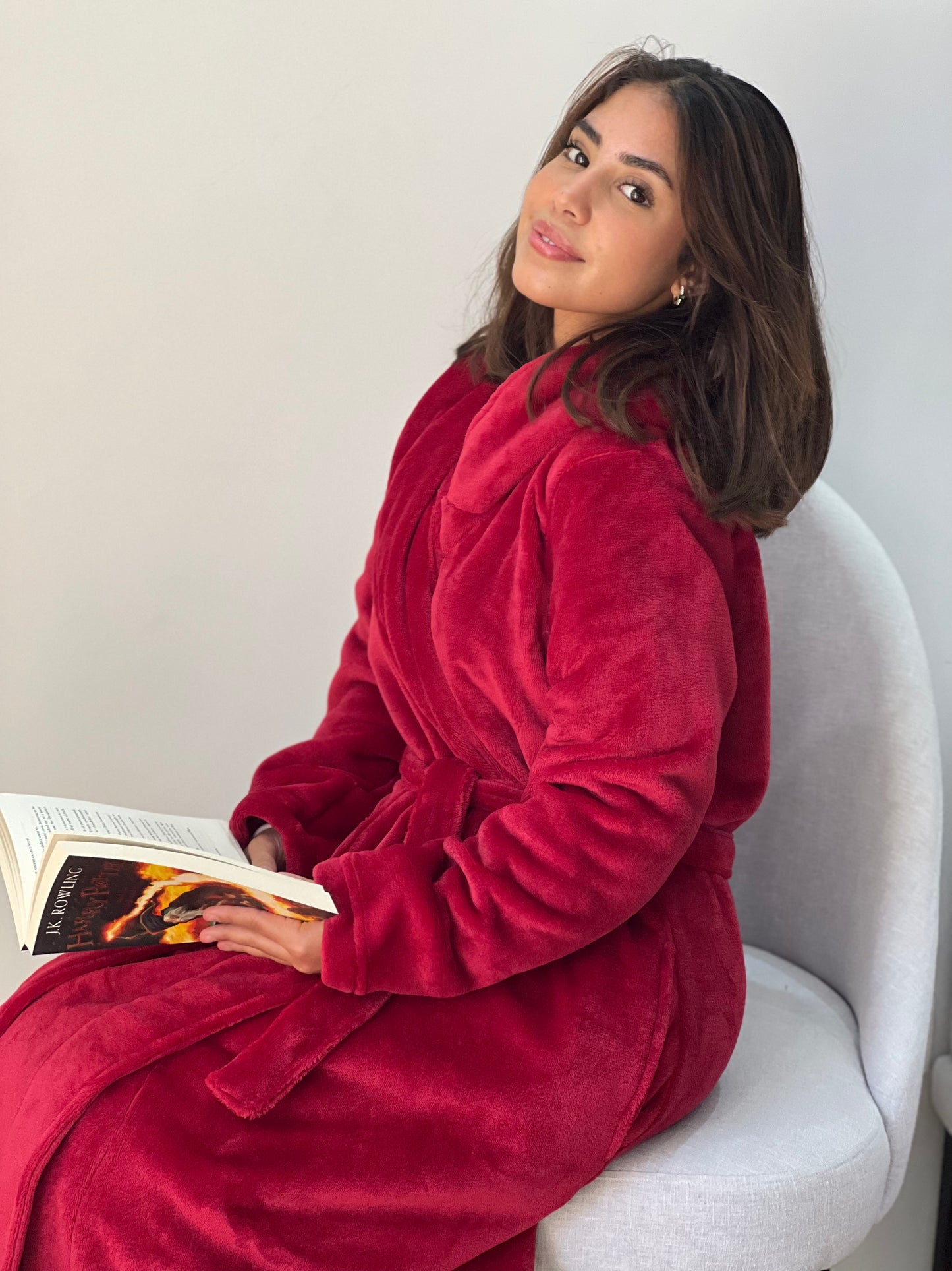 Maroon Cozy - Fur Robe
