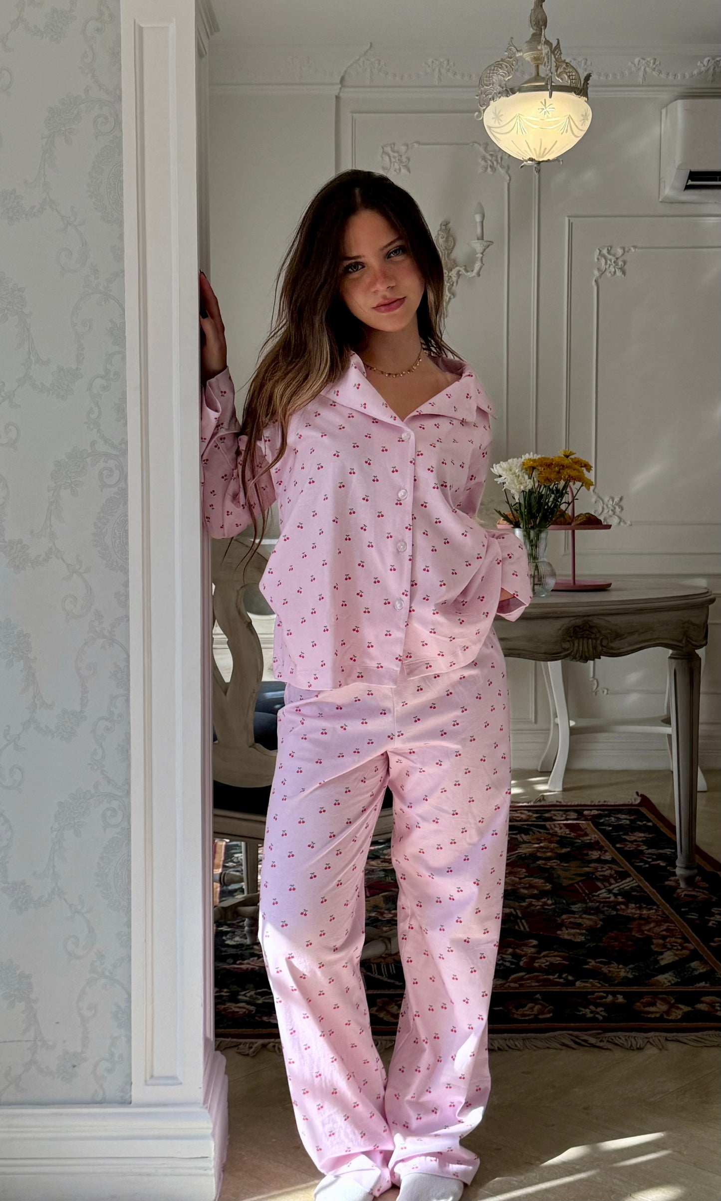 The Classic Long Sleeve PJ - Cherries