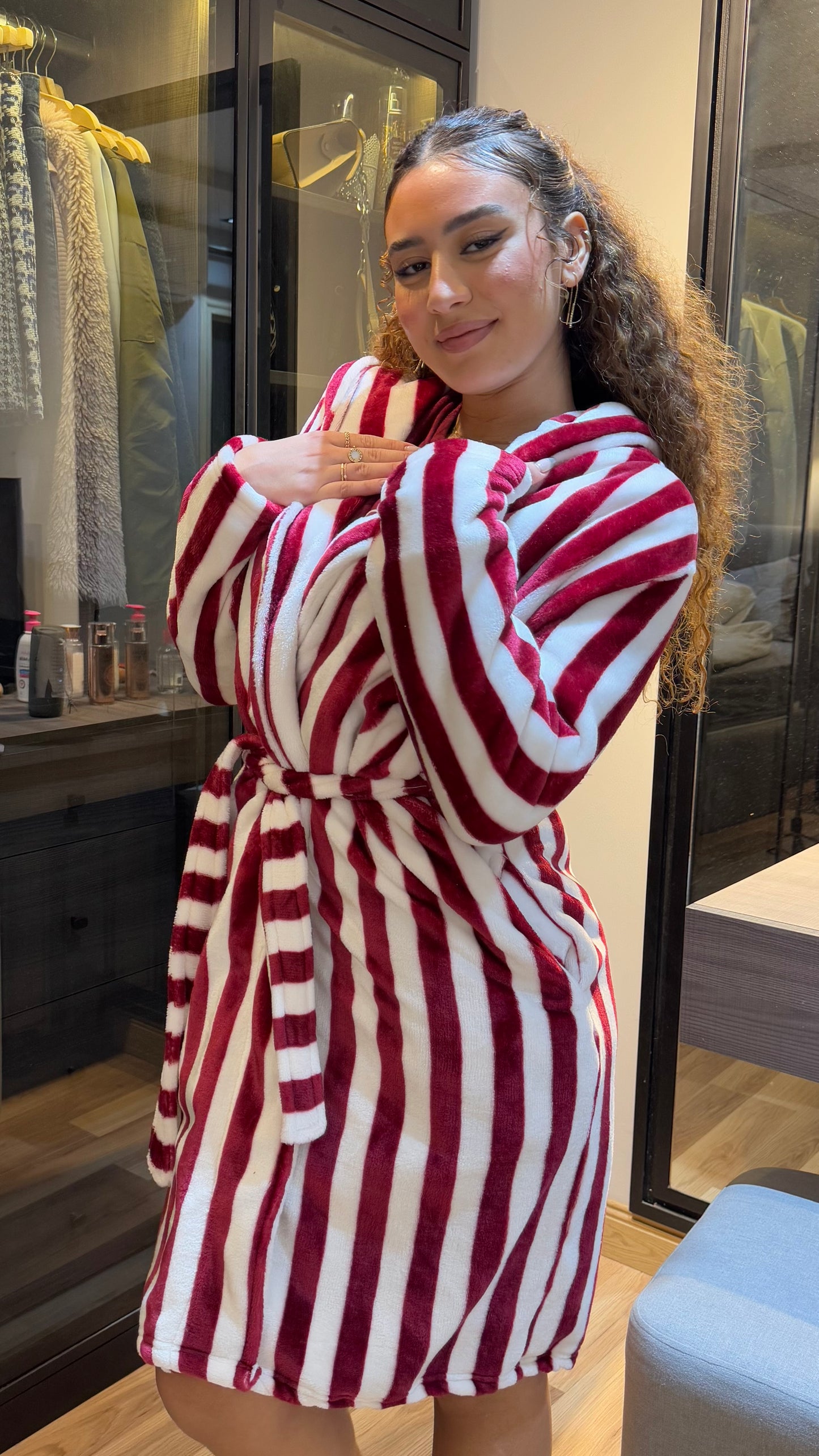 Striped Cozy - Fur Robe