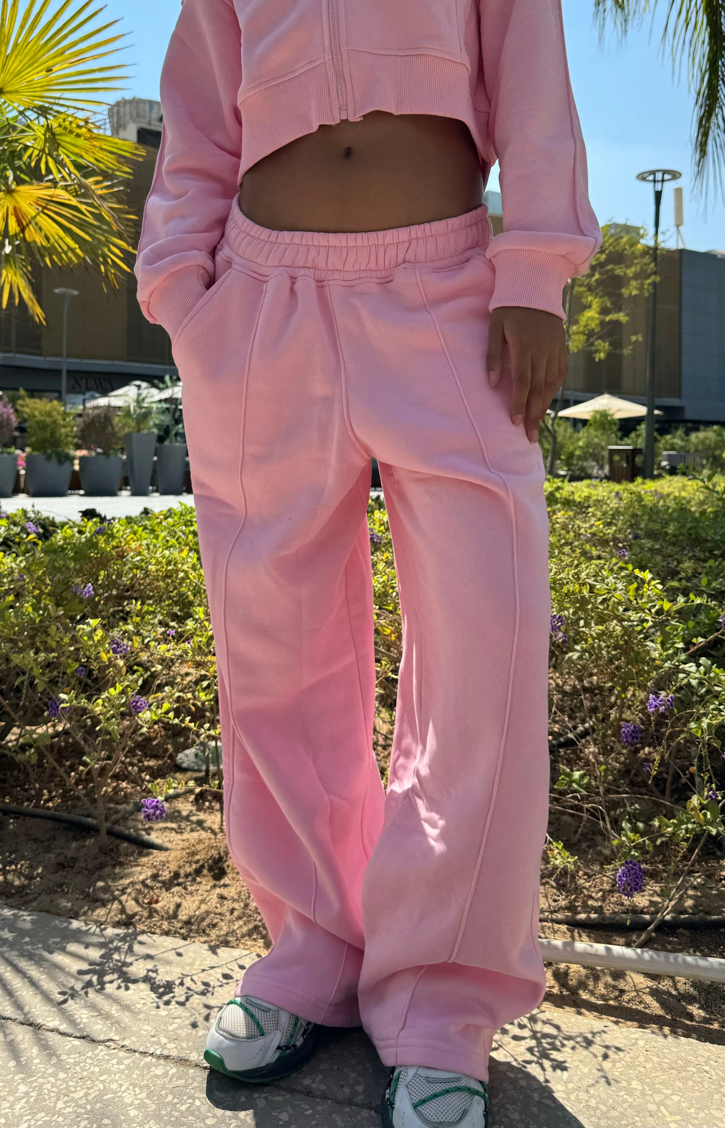 Wide Leg Sweatpants Pink