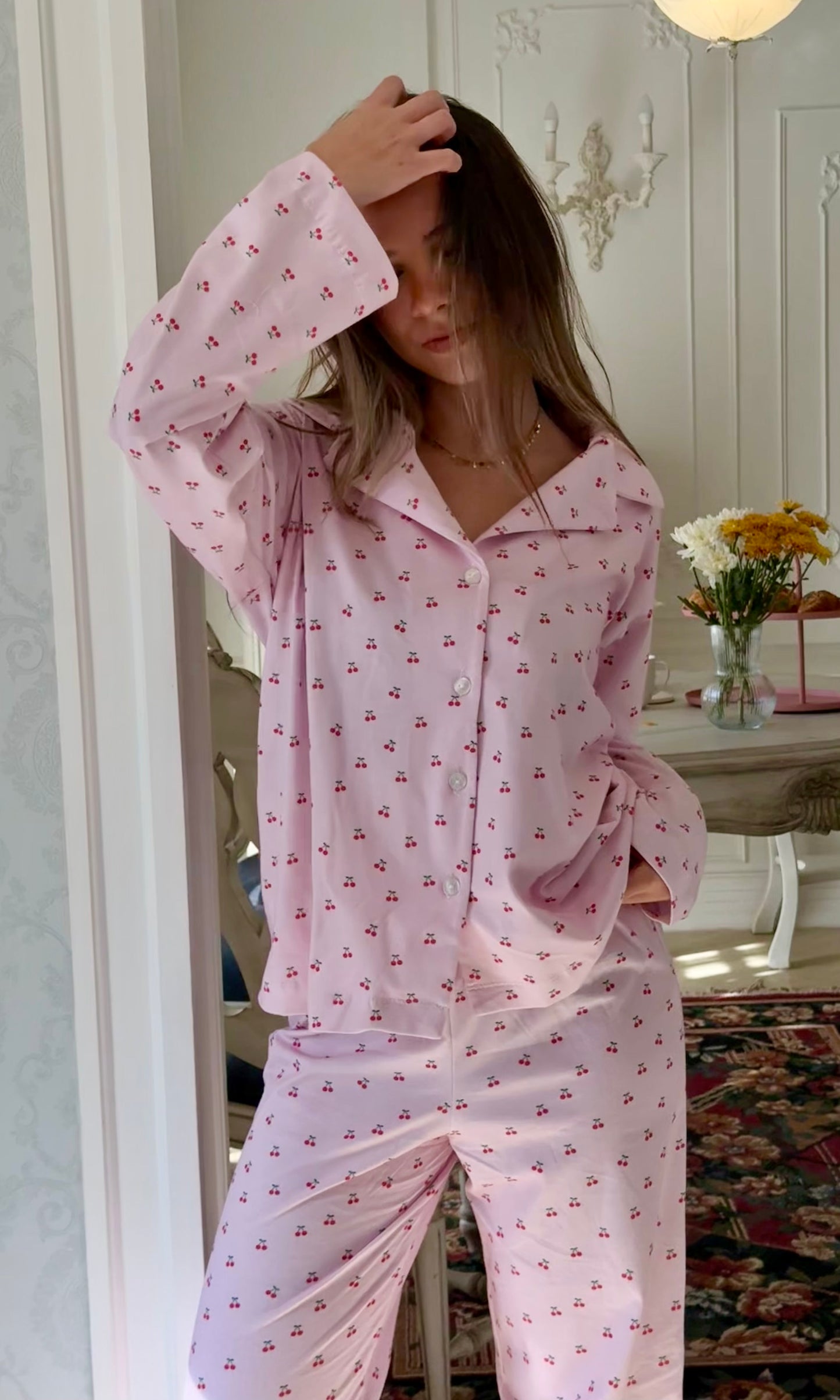 The Classic Long Sleeve PJ - Cherries