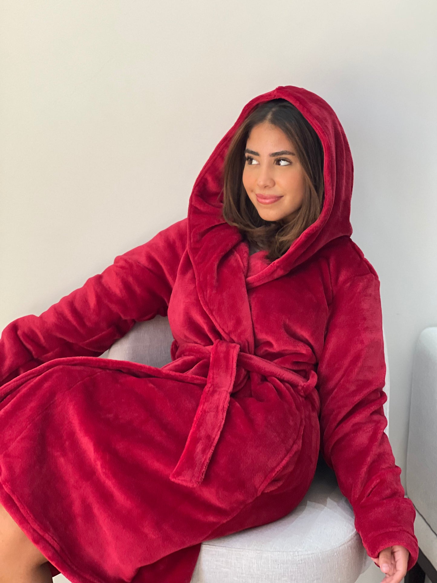 Maroon Cozy - Fur Robe