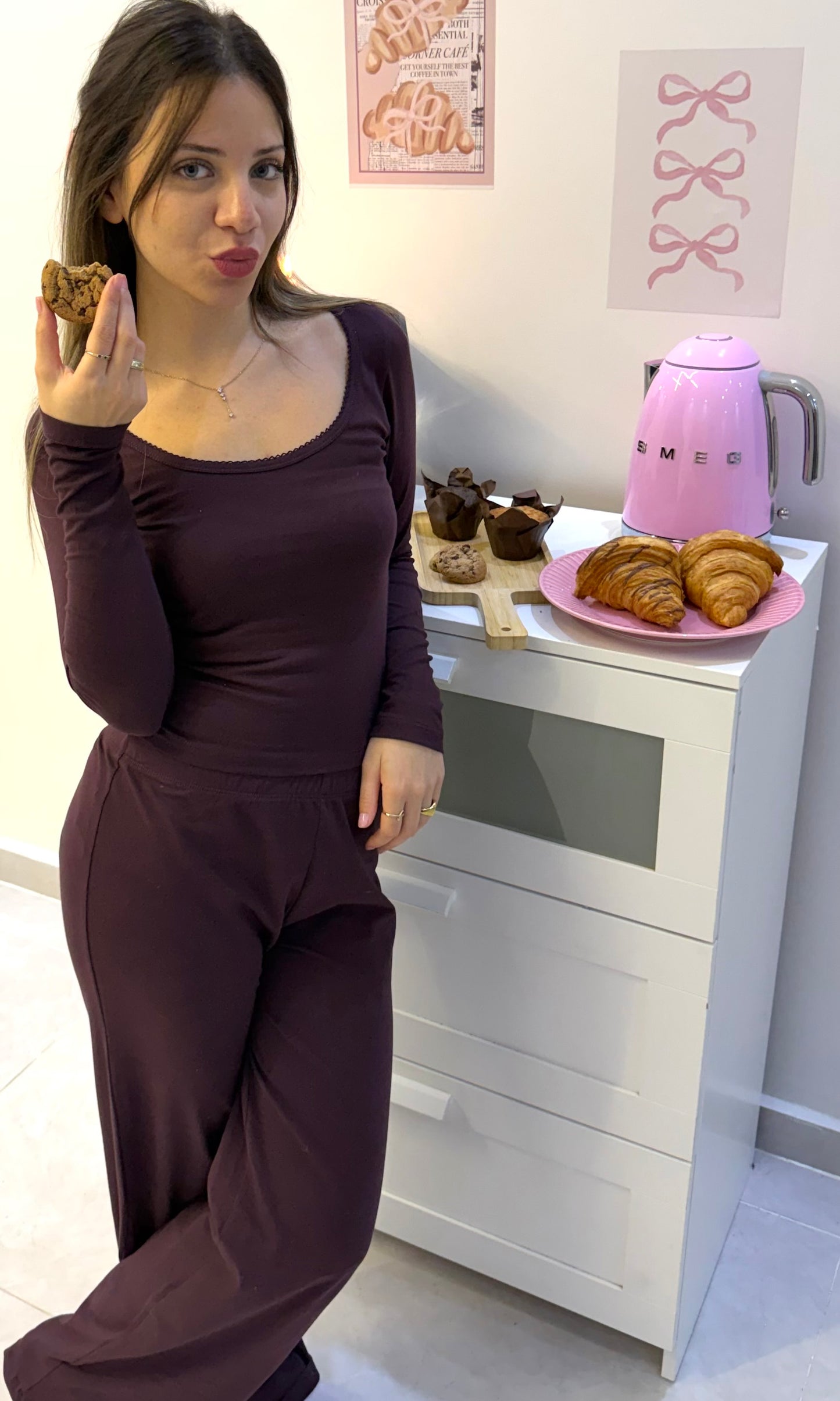 The Jersey Lounge Set - Deep Burgundy