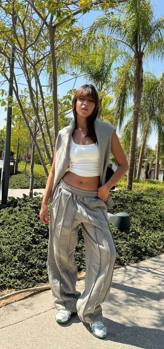 Outline Stitch Sweatpants Olive