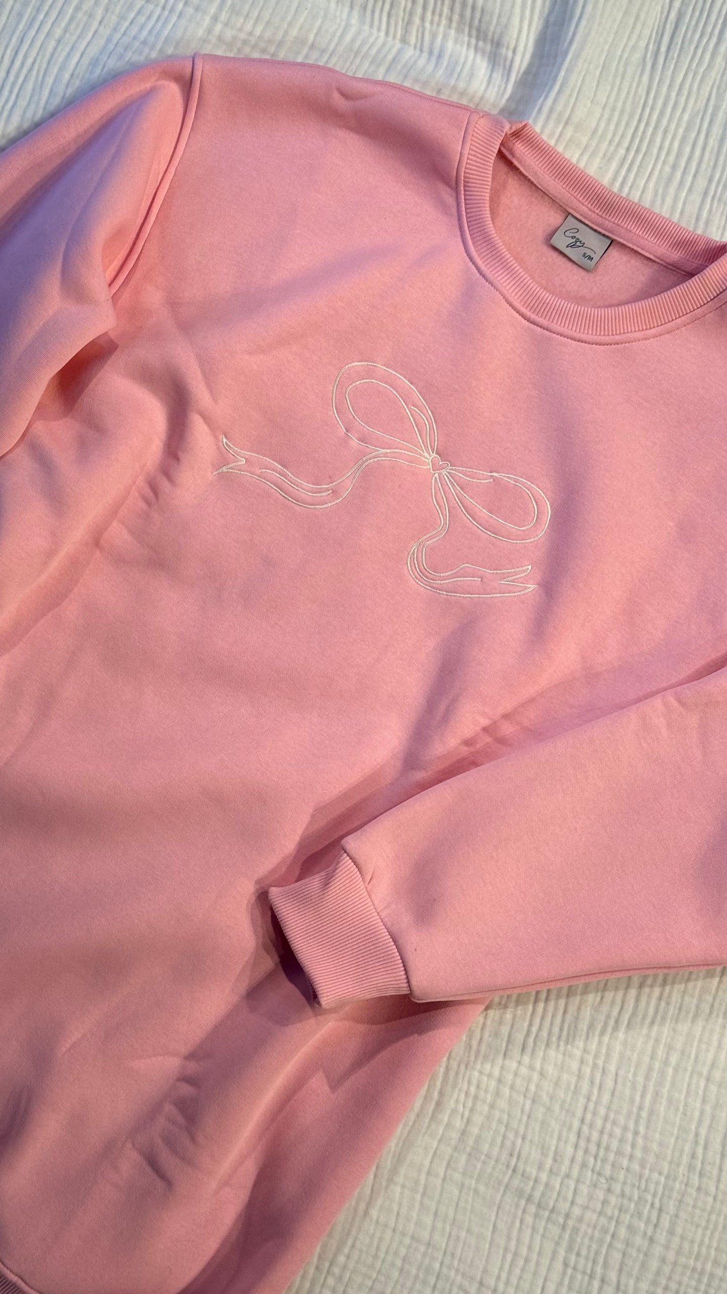 Embroidery Bow Pink- Sleep Dress