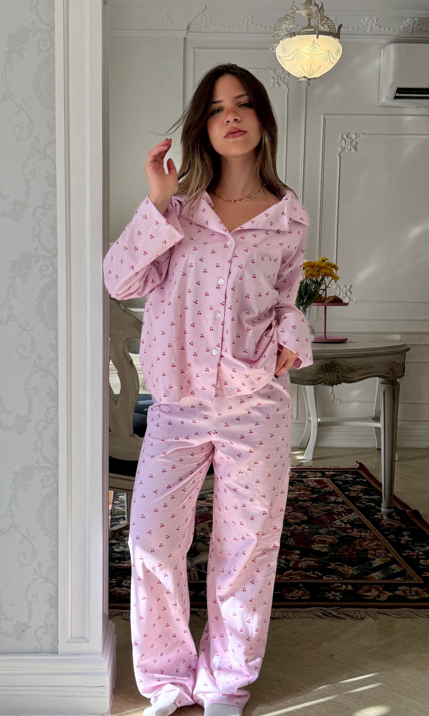 The Classic Long Sleeve PJ - Cherries