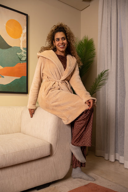 Beige Cozy - Fur Robe