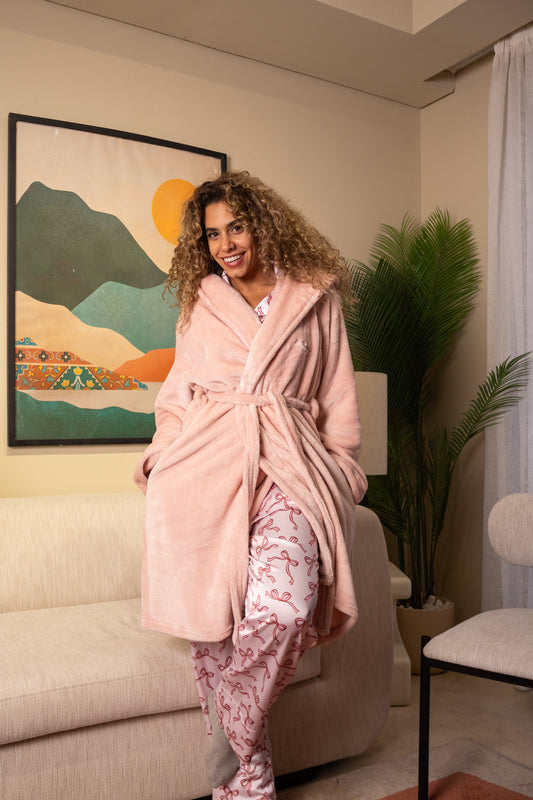 Blush Cozy - Fur Robe