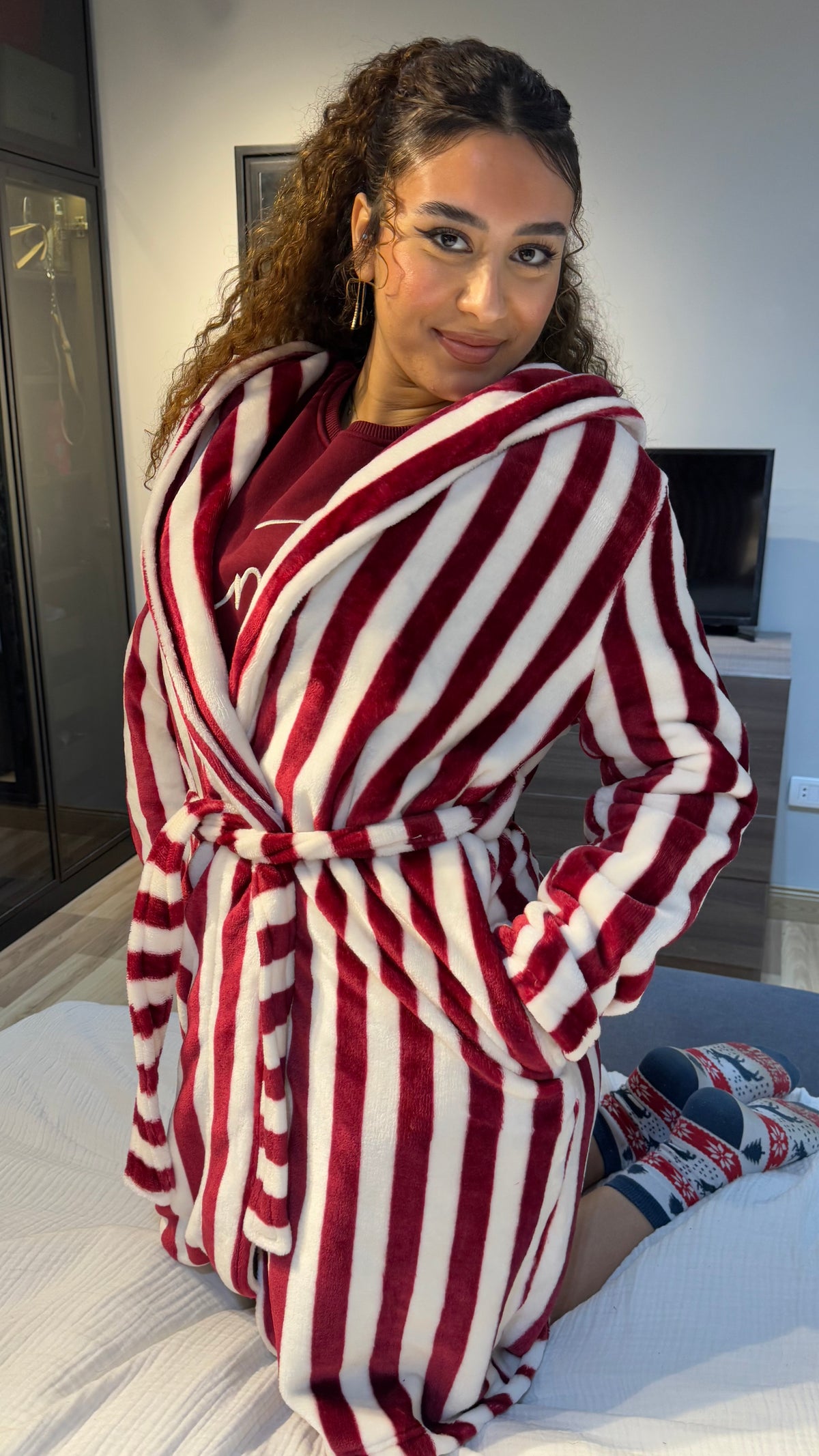 Striped Cozy - Fur Robe