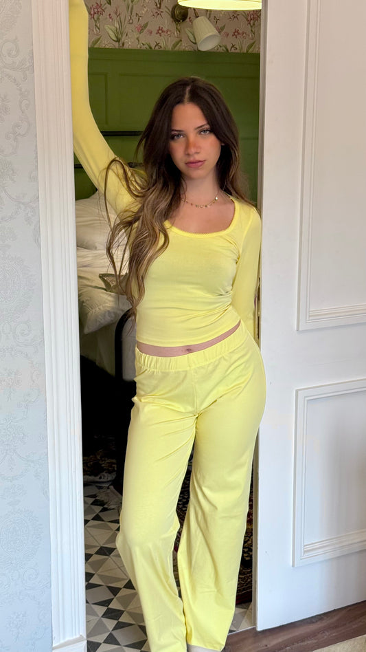 The Jersey Lounge Set - Butter Yellow