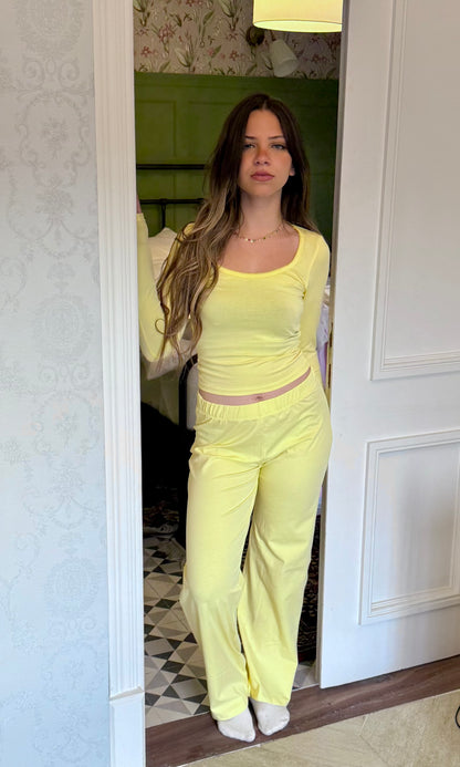 The Jersey Lounge Set - Butter Yellow