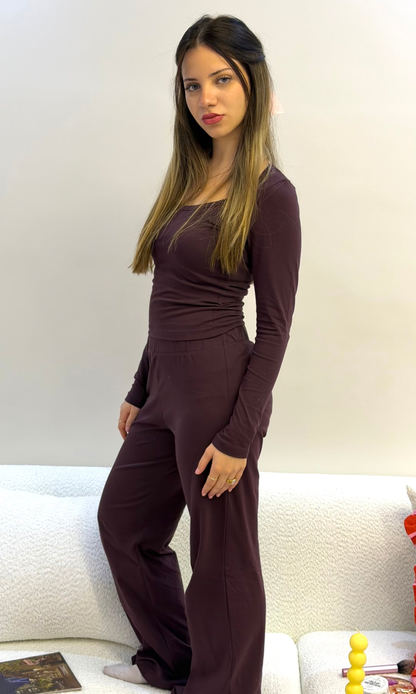 The Jersey Lounge Set - Deep Burgundy