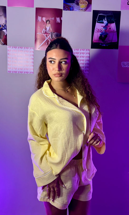 The Muslin PJ - Butter Yellow