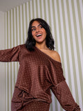 Polka Dots - Off Shoulder Velvet PJ