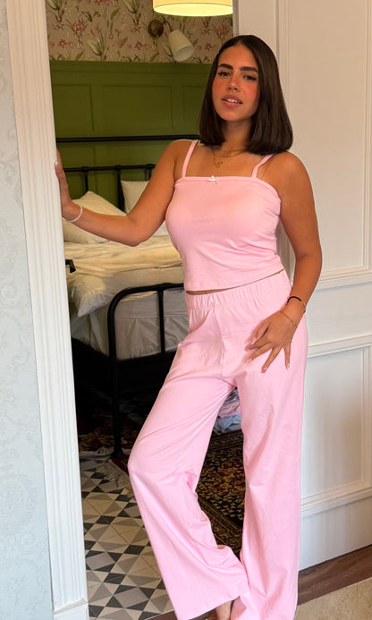 The Strappy Jersey PJ - Blush Pink