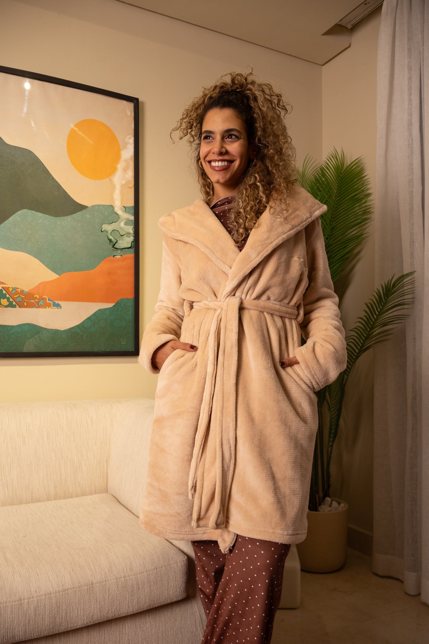 Beige Cozy - Fur Robe