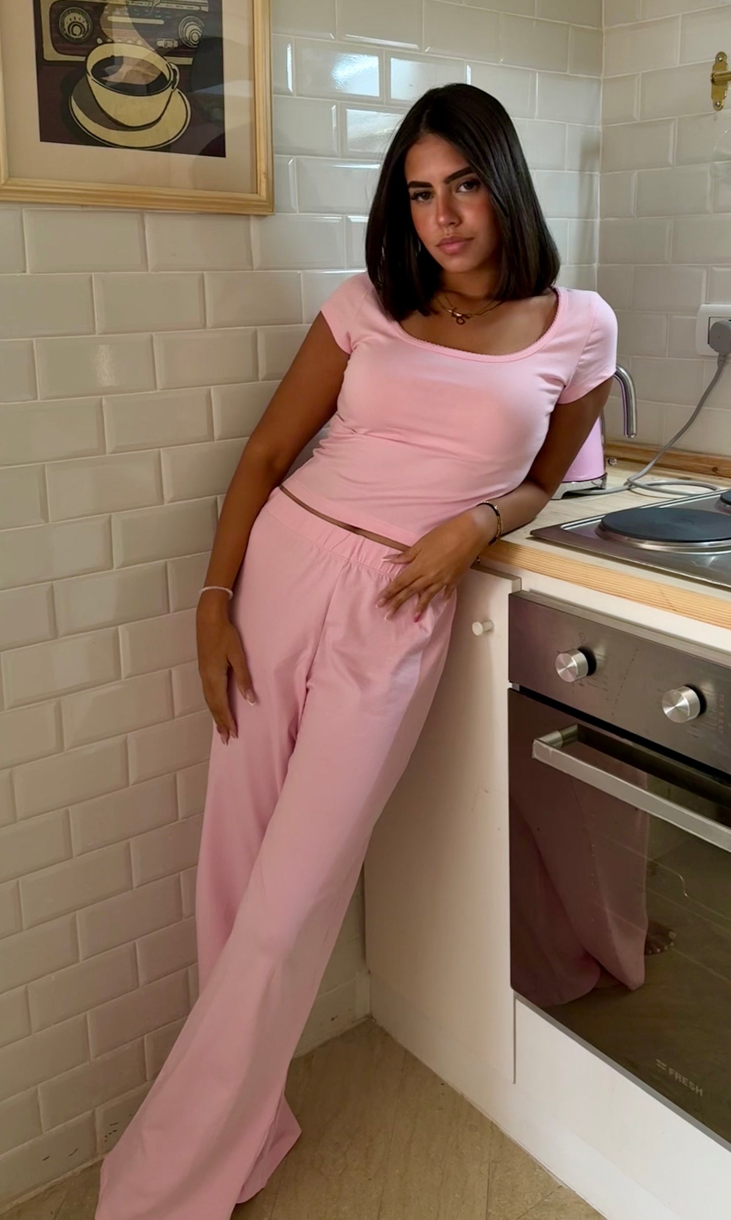 The Summer Jersey Lounge Set - Blush Pink