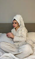 The Soft Ruffle PJ – Beige Gingham