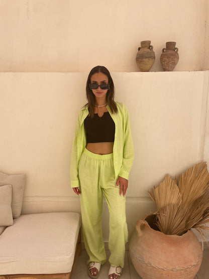 Linen Set Lime