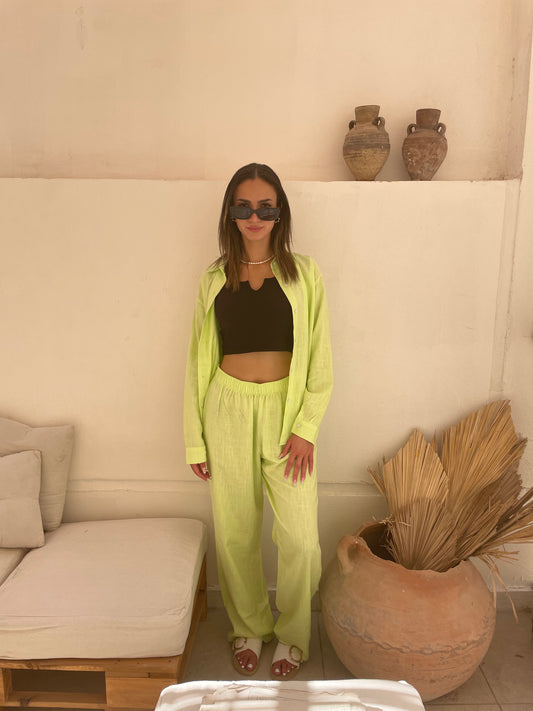 Linen Set Lime