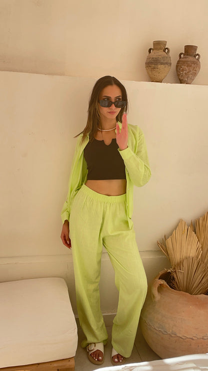 Linen Set Lime