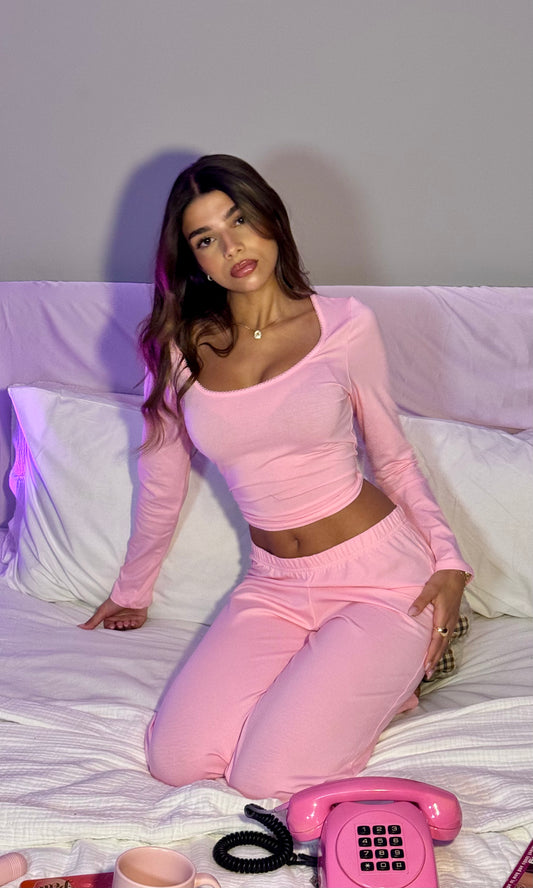 The Jersey Lounge Set - Blush Pink