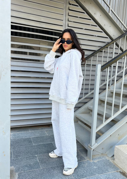 Straight Leg Sweat Pants Grey