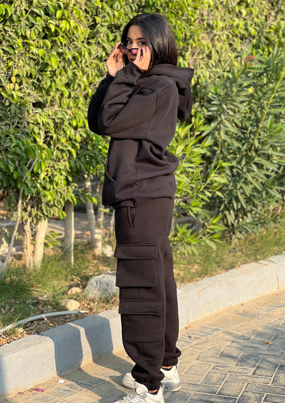 Cargo Sweat Pants Black